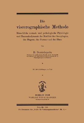 Die viscerographische Methode - D. Danielopulo