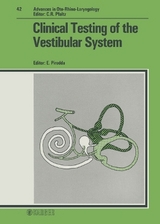 Advances in Oto-Rhino-Laryngology. Siehe auch: Bibliotheca Oto-Rhino-Laryngologica / Clinical Testing of the Vestibular System - 