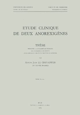 Etude clinique de deux anorexigènes - M.J. Le Chevanton