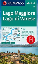 KOMPASS Wanderkarte 90 Lago Maggiore, Lago di Varese 1:50.000