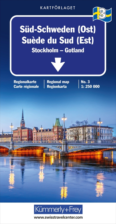 Kümmerly+Frey Regional-Strassenkarte 3 Süd-Schweden (Ost) 1:250.000