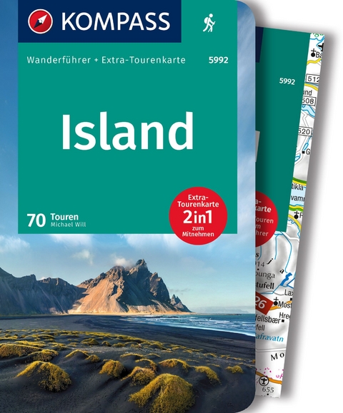 KOMPASS Wanderführer Island, 70 Touren mit Extra-Tourenkarte - Michael Will