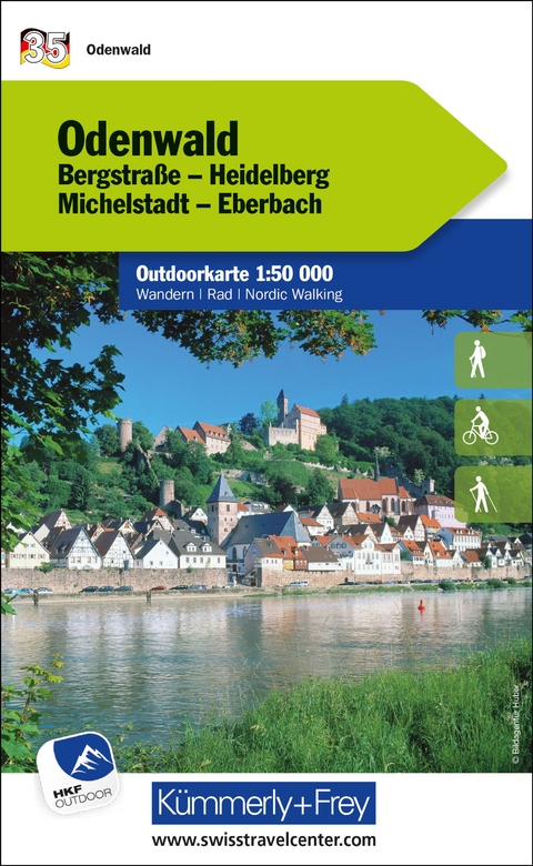 Kümmerly+Frey Outdoorkarte Deutschland 35 Odenwald 1:50.000