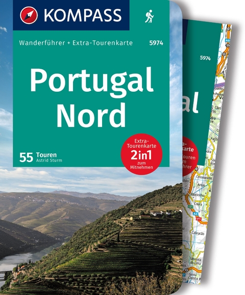 KOMPASS Wanderführer Portugal Nord, 55 Touren mit Extra-Tourenkarte - Astrid Sturm