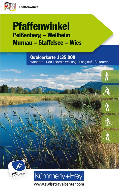 Kümmerly+Frey Outdoorkarte Deutschland 28 Pfaffenwinkel 1:35.000