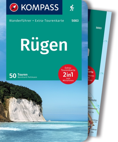 KOMPASS Wanderführer Rügen, 50 Touren mit Extra-Tourenkarte - Bernhard Pollmann