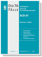 Die 76 wichtigsten Fälle BGB AT - Hemmer, Karl-Edmund; Wüst, Achim