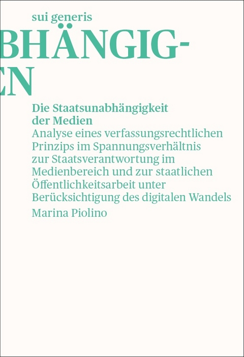 Die Staatsunabhängigkeit der Medien - Marina Piolino