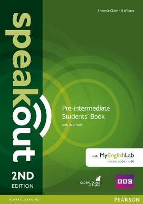 Speakout Pre-Intermediate 2nd Edition Students' Book with DVD-ROM and MyEnglishLab Access Code Pack - Antonia Clare, JJ Wilson, J Wilson