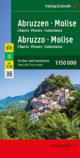 Abruzzen - Molise, Straßen- und Freizeitkarte 1:150.000, freytag & berndt