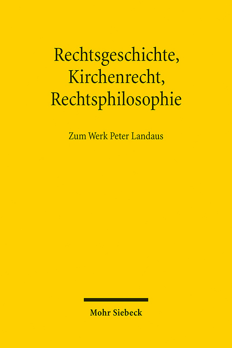 Rechtsgeschichte, Kirchenrecht, Rechtsphilosophie - 