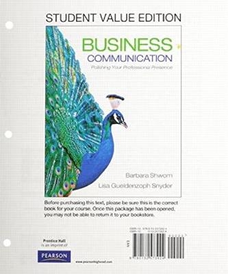 Business Communication - Barbara Shwom, Lisa Snyder