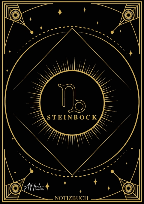 Edles Notizbuch Sternzeichen Steinbock | Designed by Alfred Herler - Alfred Herler