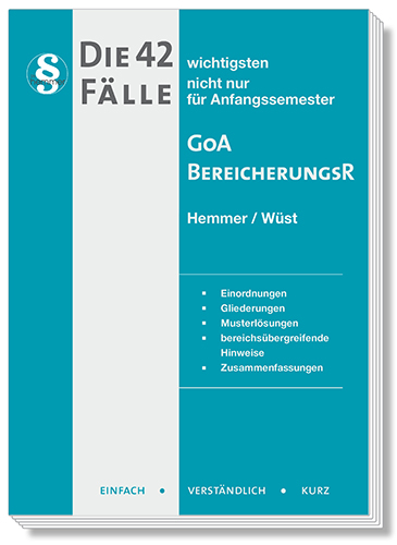 Die 42 wichtigsten Fälle GoA/Bereicherungsrecht - Karl-Edmund Hemmer, Achim Wüst, Clemens D'Alquen