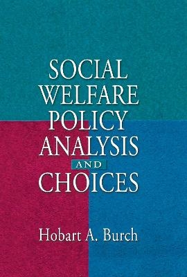 Social Welfare Policy Analysis and Choices - Hobart A Burch