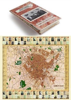 Peaky Blinders Fold Up Street Map of Birmingham 1892 - All Streets Roads and Avenues fully indexed to location grids - Map is surrounded by 22 real life character's that were labelled as "Peaky Blinders" including those who were later members of Billy Kimber's notorious Birmingham gang.