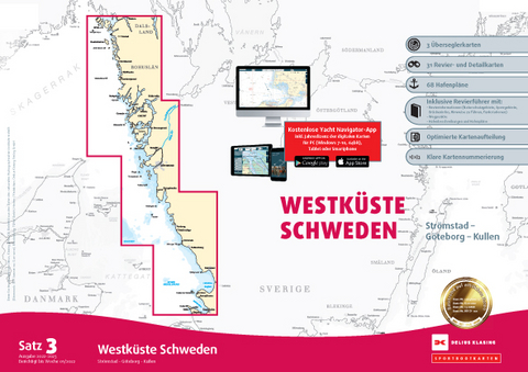 Sportbootkarten Satz 3: Westküste Schweden (Ausgabe 2022/2023)