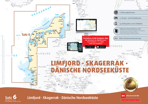 Sportbootkarten Satz 6: Limfjord - Skagerrak - Dänische Nordseeküste (Ausgabe 2022/2023)