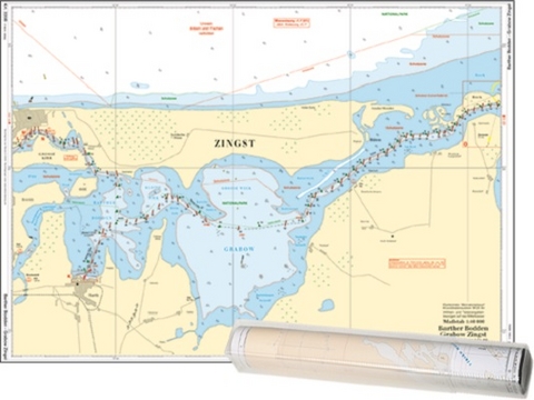 Einzelkarte Barther Bodden - Grabow Zingst / Saaler Bodden (Ausgabe 2022)