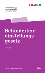 Behinderteneinstellungsgesetz - Widy, Günther; Auer-Mayer, Susanne; Schrattbauer, Birgit