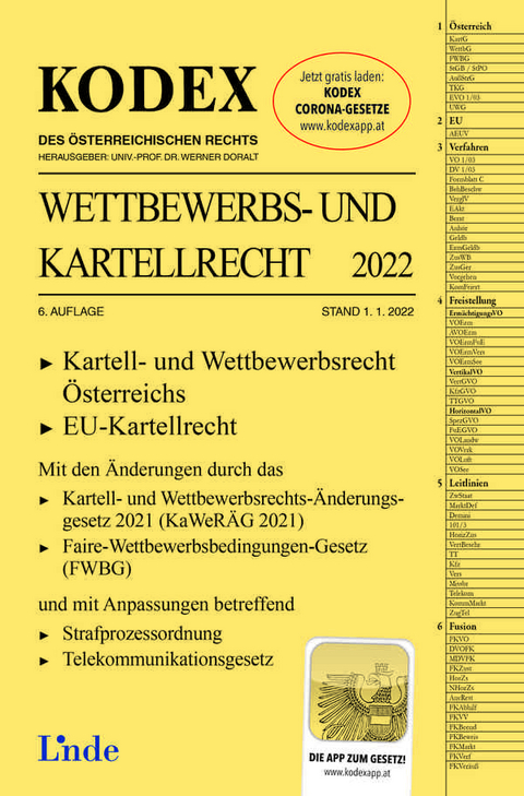 KODEX Wettbewerbs- und Kartellrecht 2022 - Marcus Becka