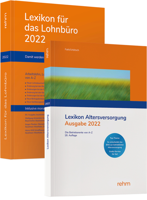 Buchpaket Lexikon für das Lohnbüro und Lexikon Altersversorgung 2022 - Wolfgang Schönfeld, Jürgen Plenker, Heinz-Willi Schaffhausen, Ralf Fath, Christian Urbitsch