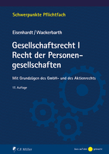 Gesellschaftsrecht I. Recht der Personengesellschaften - Eisenhardt, Ulrich; Wackerbarth, Ulrich