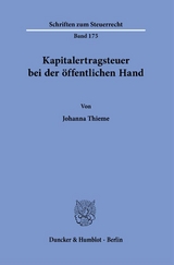 Kapitalertragsteuer bei der öffentlichen Hand. - Johanna Thieme