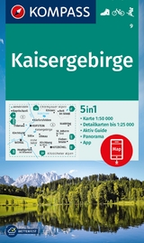 KOMPASS Wanderkarte 9 Kaisergebirge 1:50.000