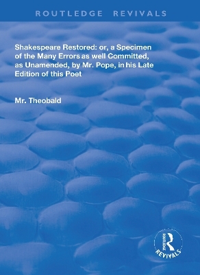 Shakespeare Restored - Lewis Theobald