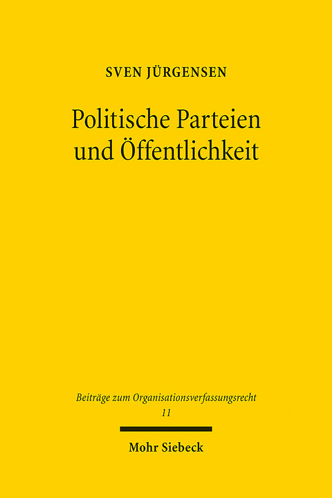 Politische Parteien und Öffentlichkeit - Sven Jürgensen