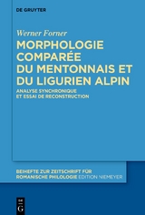 Morphologie comparée du mentonnais et du ligurien alpin - Werner Forner