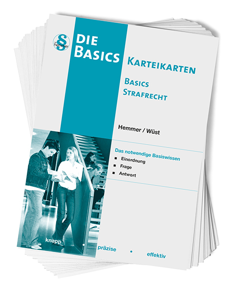 Karteikarten Basics Strafrecht - Karl-Edmund Hemmer, Achim Wüst