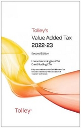 Tolley's Value Added Tax 2022-2023 (Second edition only) - Hemmingsley, Louise; Rudling, David