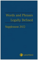 Words and Phrases Legally Defined 2022 Supplement - Hay, David