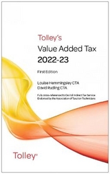 Tolley's Value Added Tax 2022-23 (includes First and Second editions) - Hemmingsley, Louise; Rudling, David