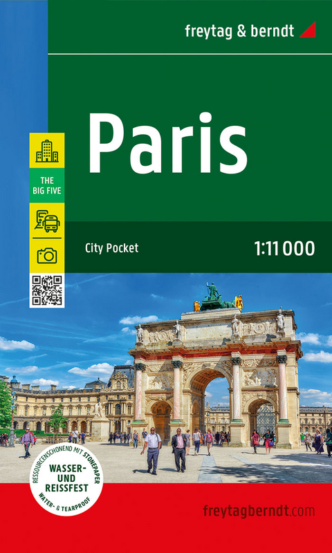 Paris, Stadtplan 1:11.000, freytag & berndt