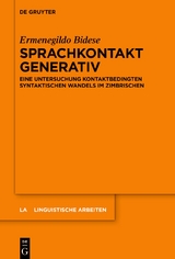 Sprachkontakt generativ - Ermenegildo Bidese