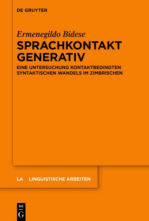 Sprachkontakt generativ - Ermenegildo Bidese