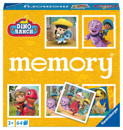 Ravensburger memory® Dino Ranch - 20923 - der Spieleklassiker mit Bildern aus der beliebten TV-Serie Dino Ranch, Merkspiel für 2 - 8 Spieler ab 3 Jahren - William H. Hurter