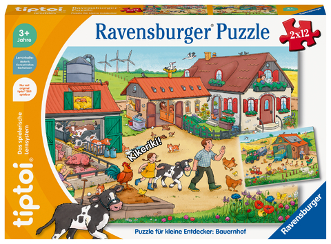 Ravensburger tiptoi 00136 Puzzle für kleine Entdecker: Bauernhof, Puzzle für Kinder ab 3 Jahren, für 1 Spieler