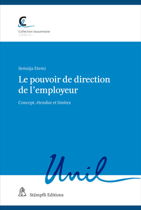 Le pouvoir de direction de l’employeur - Semsija Etemi