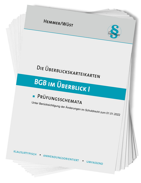 Überblickskarteikarten BGB im Überblick I - Karl-Edmund Hemmer, Achim Wüst