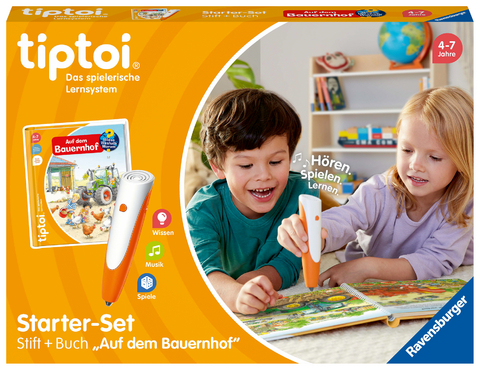 Ravensburger tiptoi Starter-Set 00114: Stift und Bauernhof-Buch - Lernsystem für Kinder ab 4 Jahren - Inka Friese