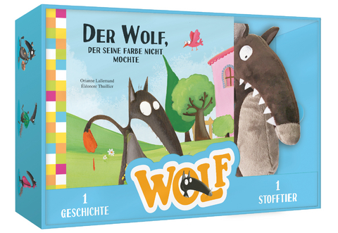 Meine Wolf-Box - mit Buch und Stofftier - Orianne Lallemand