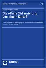 Die offene Distanzierung von einem Kartell - Maria Katharina Sieben