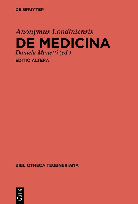 De medicina -  Anonymus Londiniensis