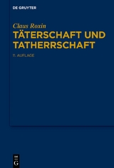 Täterschaft und Tatherrschaft - Claus Roxin