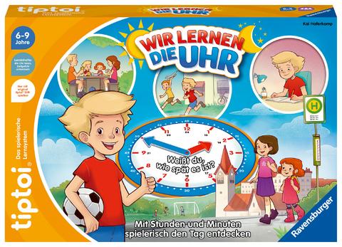 Ravensburger tiptoi® Spiel 00126 - Wir lernen die Uhr - interaktives Lernspiel ab 6 Jahren, mit digitaler und analoger Uhr zum selbst einstellen - Kai Haferkamp