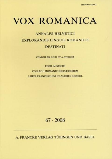 Vox Romanica 67 (2008) - 